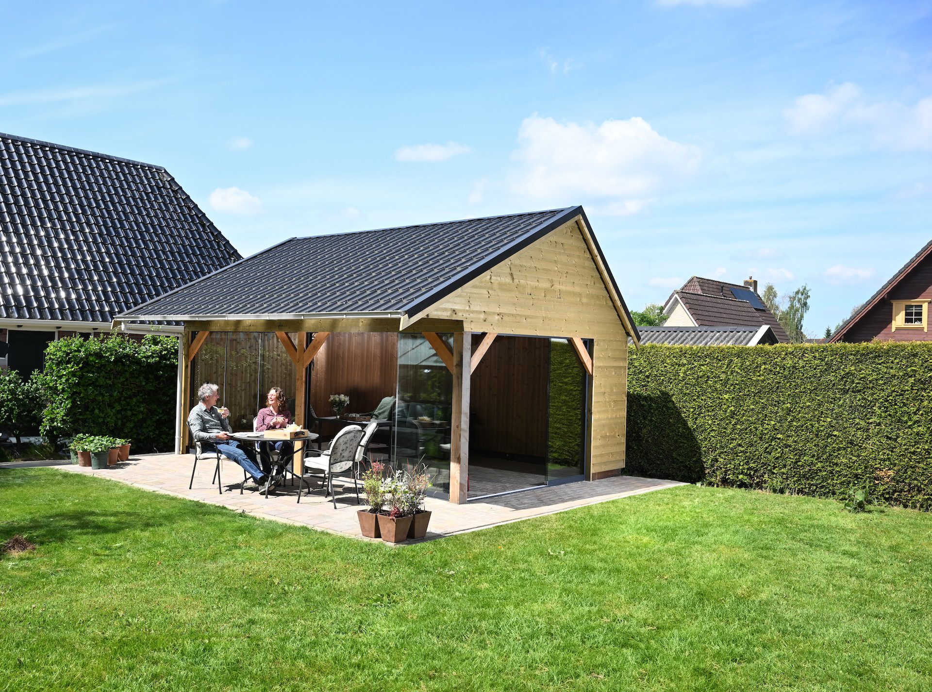 De tuinkamer van de familie Westgeest in Houtigehage